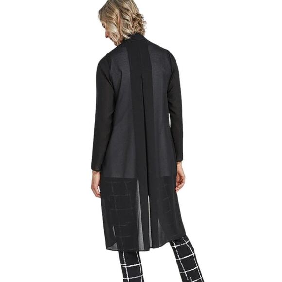 SYMPLI Sage Gray Whisper Coat in Georgette Fabric SZ 12 - Picture 3 of 11